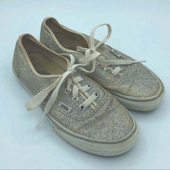 Vans Shoes - Classic Low Top Silver Glitter Vans